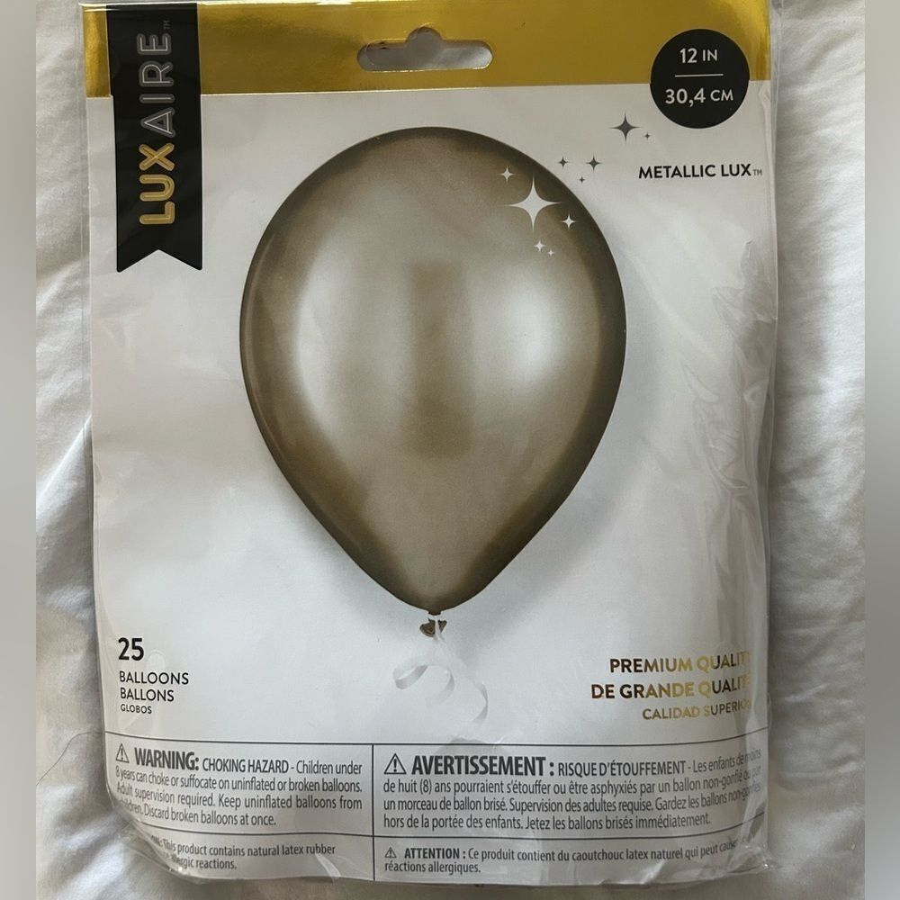 Metallicโ LuxโGold Balloons - 25 Pack